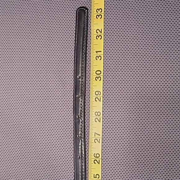 La Jolla Blue Leather Skinny Belt With Brass Buckle - Picture 11 of 14